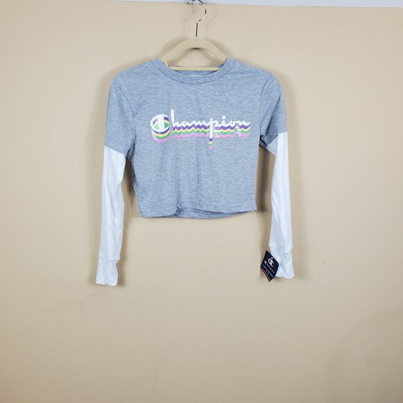 Champion Middleweight Cropped Two-fer Tee Women's Size XS - Picture 1 of 10